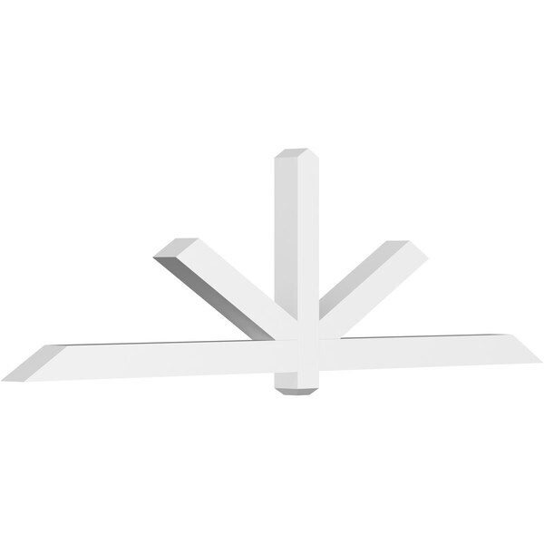 Ekena Millwork Kennewick Architectural Grade PVC Gable Bracket, 96"W x 28"H x 4"D x 4"F, 7/12 Pitch GBP096X28X0404KEN00 - main